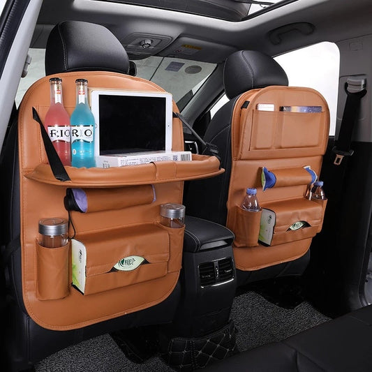 Organize on the Go: Leather Car Seat Organizer Features & Installation