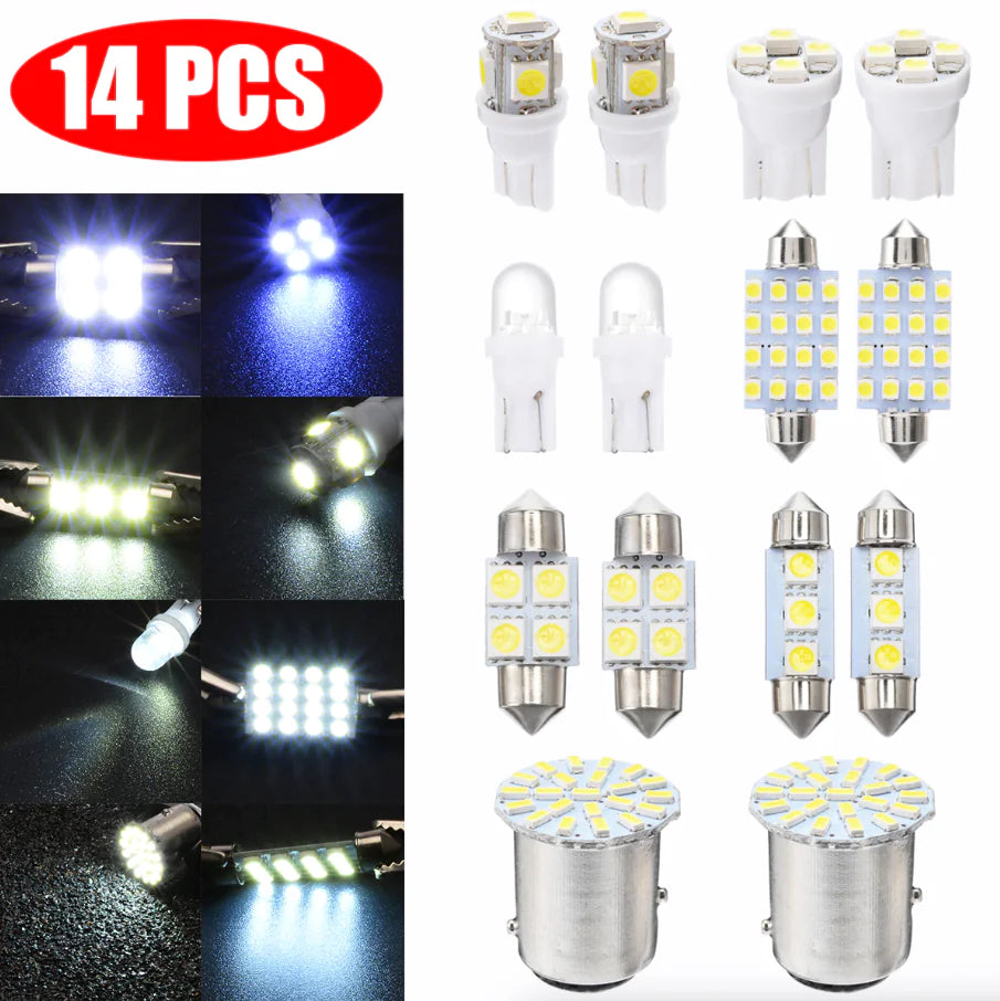 14PCS LED Car Interior Light Kit